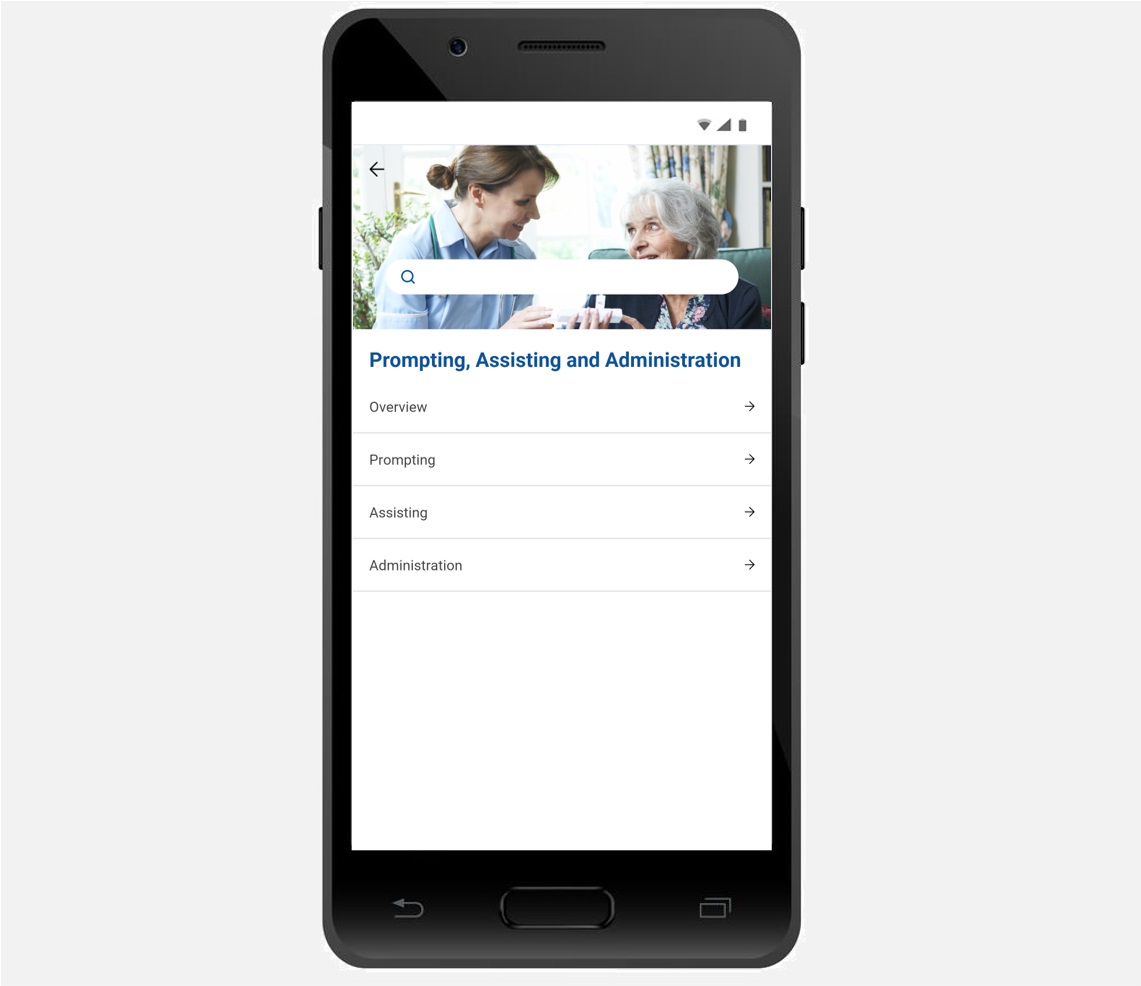 SafeMed app on a mobile phone