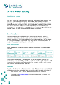 A screenshot of the facilitation guide.